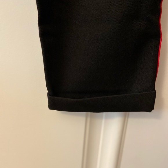 Zara Black Trousers with Red and White Stripe - Picture 5 of 7